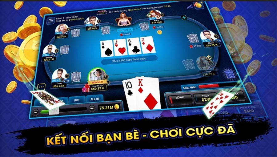 Đánh bài poker online kiếm tiền tỷ nhanh chóng